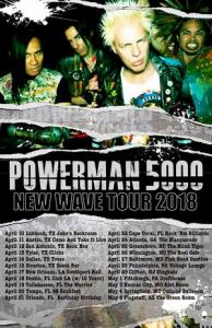 Powerman 5000 US Tour 2018 poster