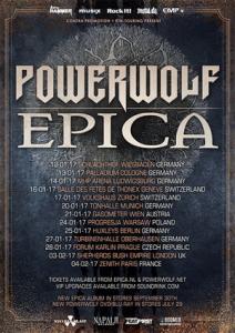 Powerwolf & Epica Euro Tour 2017 poster