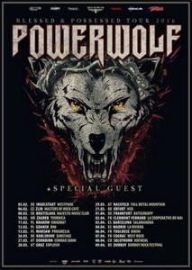 Powerwolf European Tour 2016 poster
