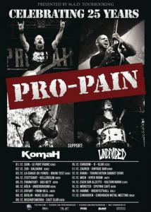 Pro-Pain Euro Tour 2016 poster