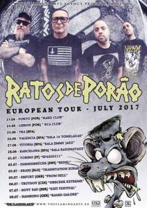 Ratos De Porão Euro Tour 2017 poster