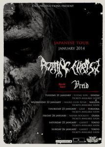 Rotting Christ Japan tour 2014 poster