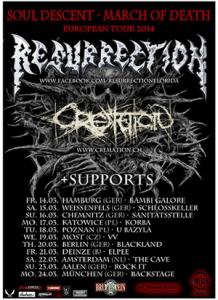 Resurrection March of Death tour poster