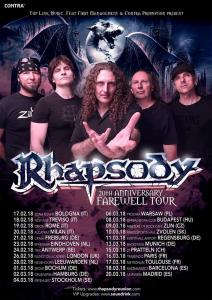 Rhapsody Euro Tour 2018 poster