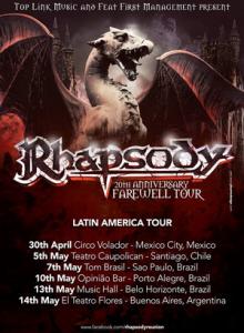 Rhapsody Latin America Tour 2017 poster