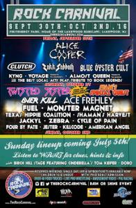 Rock Carnival Festival 2016 poster