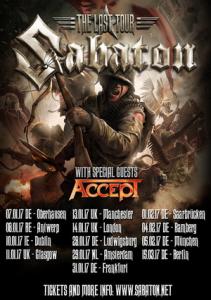 Sabaton The Last Tour 2017 poster