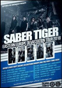 Saber Tiger Eastern Euro Tour 2018 poster
