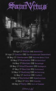 Saint Vitus Euro Tour 2017 poster
