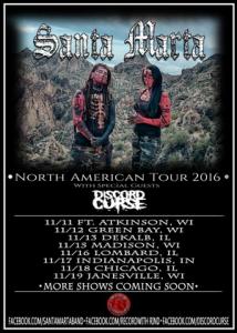 Santa Marta North American Tour 2016 poster