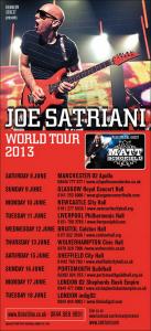 Joe Satriani UK tour poster