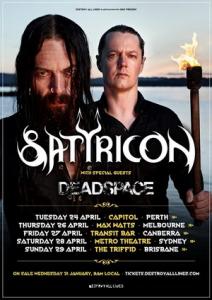 Satyricon Australian Tour 2018 poster