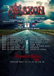 Saxon US tour 2015 poster
