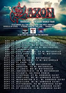 Saxon US tour 2015 poster