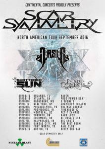 Scar Symmetry North American Headlining Tour 2016 poster
