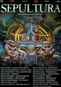 Sepultura Euro Tour 2017 poster