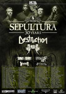 Sepultura North American Tour 2015 poster