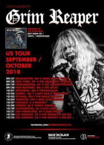 Steve Grimmett’s Grim Reaper US Tour 2018 poster