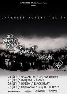Sidious Darkness Across UK Tour 2014 poster