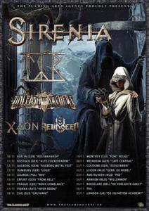 Sirenia European Tour 2016 poster
