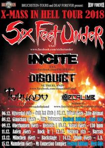 Six Feet Under Euro Tour 2018 poster