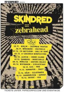 Skindred Euro Tour 2016 poster