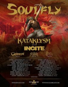 Soulfly North American Tour 2019 poster