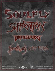 Soulfly US Tour 2016 poster