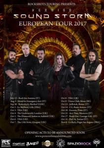 Sound Storm Euro & UK Tour 2017 poster