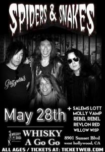 Spiders & Snakes LA live show 2015 poster