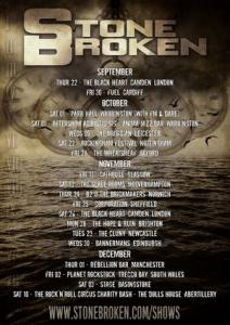 Stone Broken UK Tour 2016 poster