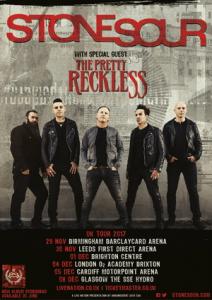 Stone Sour UK Tour 2017 poster