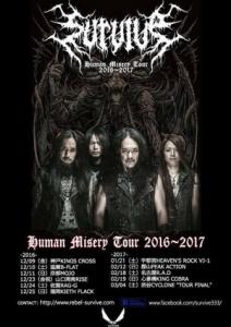 Survive Human Misery Tour 2016-2017 poster