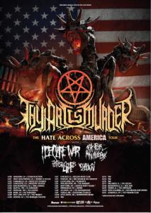 Thy Art Is Murder Hate Across America Tour 2013 poster