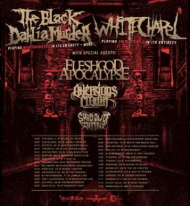 The Black Dahlia Murder and Whitechapel US Tour 2018 poster