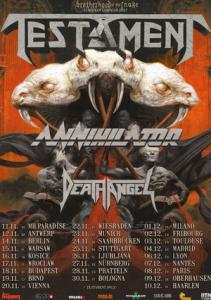 Testament Euro Tour 2017 poster