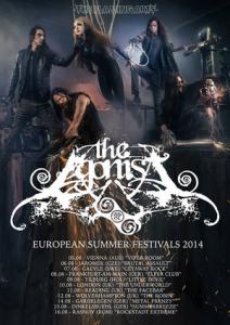 The Agonist Summer European Dates 2014 poster