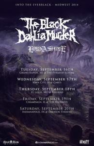 he Black Dahlia Murder live shows 2014 poster
