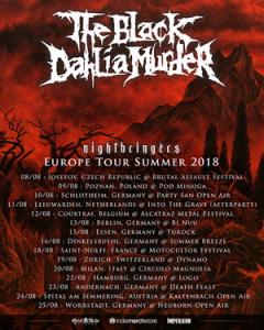 The Black Dahlia Murder European Tour 2018 poster