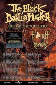 The Black Dahlia Murder US Tour 2016 poster