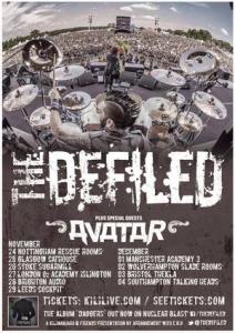 The Defiled UK tour dates 2014 poster