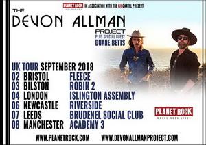 The Devon Allman Project UK Tour 2018 poster