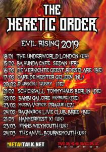 The Heretic Order Euro TOur 2019 poster