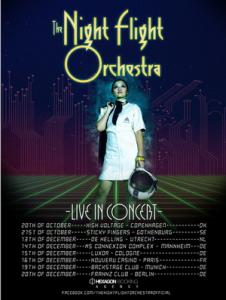 The Night Flight Orchestra Euro Tour 2017 poster