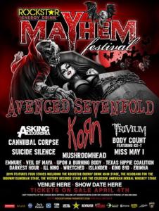The Rockstar Energy Drink Mayhem Festival 2014 poster