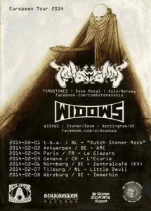Tombstones & Widows Euro tour 2014 poster