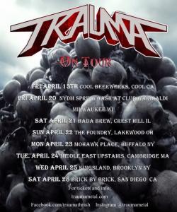 Trauma US Tour 2018 poster