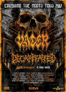 Vader Scandinavian Tour 2017 poster