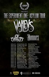 Valleys US Tour 2016 poster