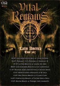 Vital Remains Latin American Tour 2017 poster